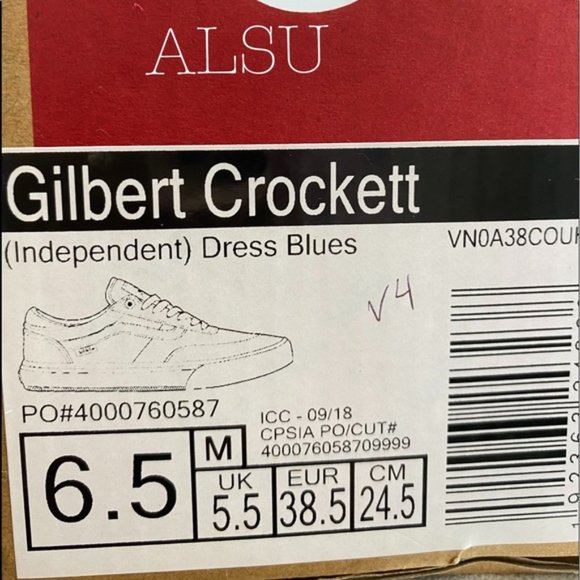 💖MEGA SALE💖VANS Gilbert Crockett Independent Dress Blues Women's VN0A38COUHL - Picture 8 of 8